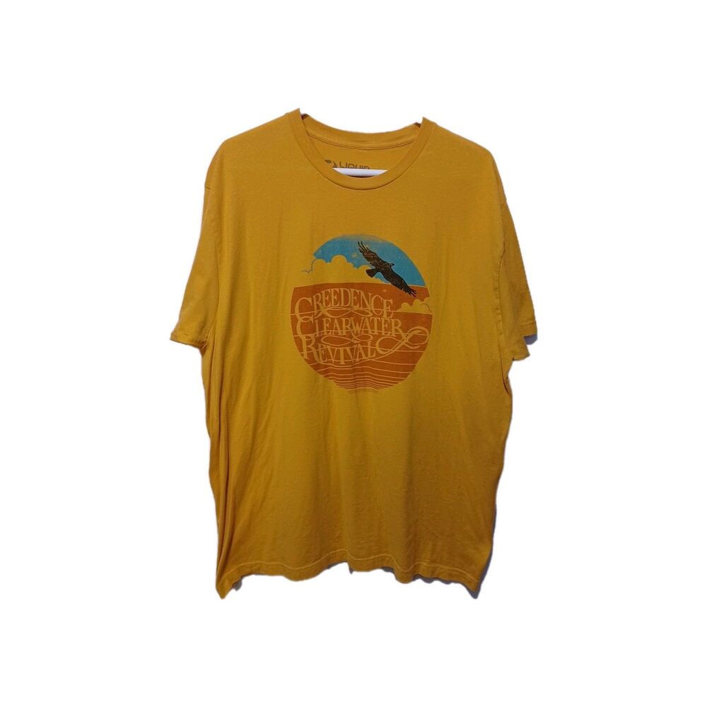 Liquid Blue Creedence Clearwater Revival XL Yellow T Shirt